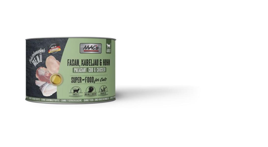 ARDEBO.de MACs Cat Feinschmecker Fasan, Weißfisch & Huhn 200g