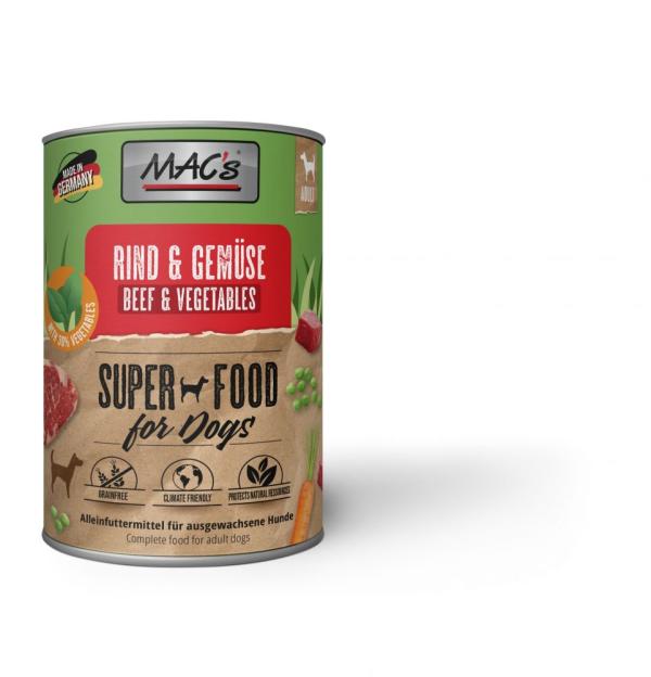 ARDEBO.de MACs Dog Rind & Gemüse 400g