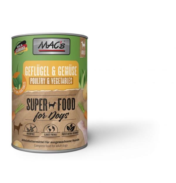ARDEBO.de MACs Dog Geflügel & Gemüse 400g