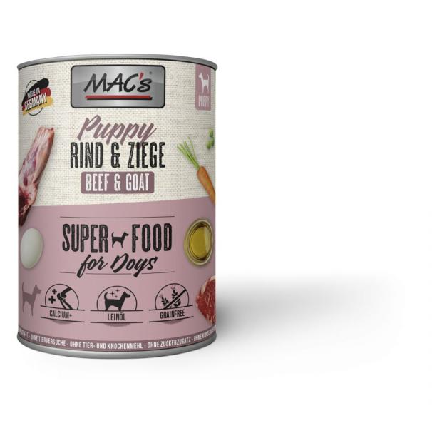 ARDEBO.de MACs Dog Puppy Rind & Ziege 800g
