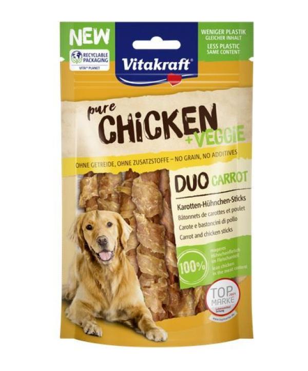 ARDEBO.de Vitakraft Chicken & Veggie Duo Karotten-Hühnchen-Sticks 80g