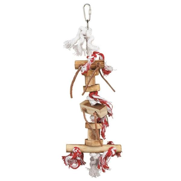 ARDEBO.de Trixie Holzspielzeug mit Lederbändern 35 cm