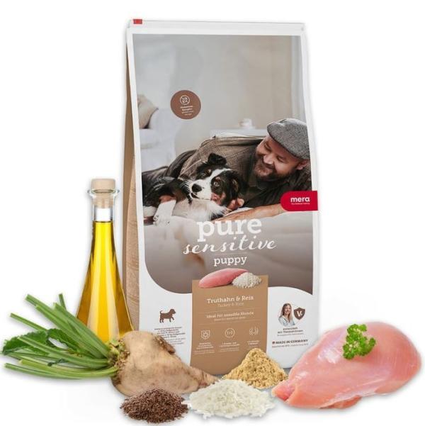 ARDEBO.de Mera Dog Pure Sensitive Puppy Truthahn & Reis 4kg