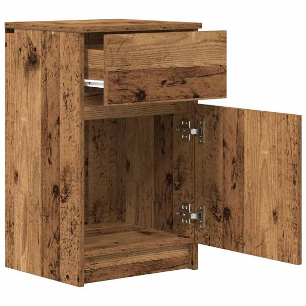 Nachttische 2 Stk. Altholz-Optik 39x35x65 cm Holzwerkstoff