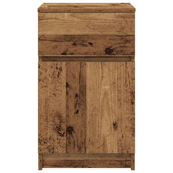 Nachttische 2 Stk. Altholz-Optik 39x35x65 cm Holzwerkstoff