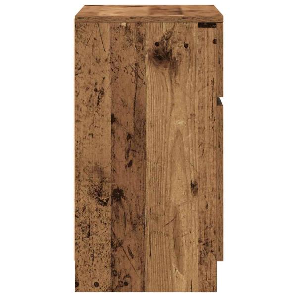 Nachttische 2 Stk. Altholz-Optik 39x35x65 cm Holzwerkstoff