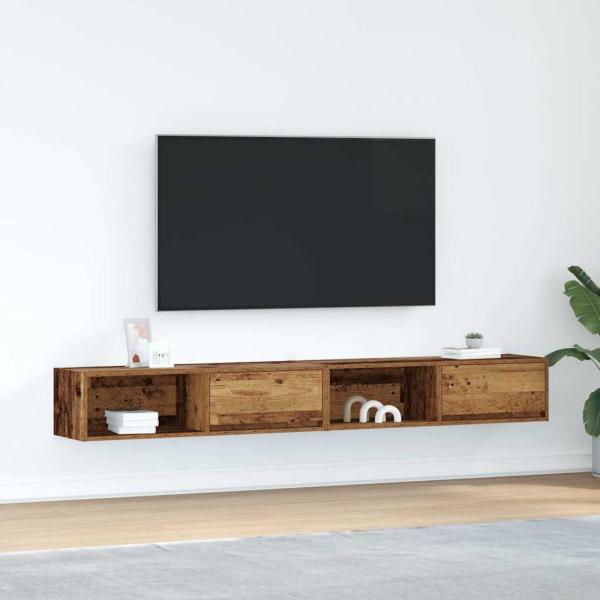 ARDEBO.de - TV-Schränke 2 Stk. Altholz-Optik 100x31x25,5 cm Holzwerkstoff