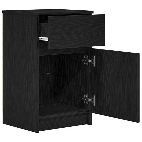 Nachttische 2 Stk. Schwarz 39x35x65 cm Holzwerkstoff
