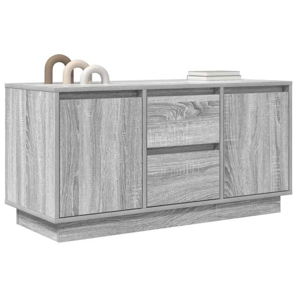 TV-Schrank mit LED-Leuchten Grau Sonoma 100x41x50 cm