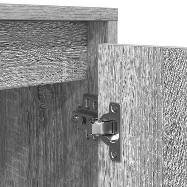 TV-Schrank mit LED-Leuchten Grau Sonoma 100x41x50 cm