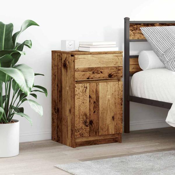 ARDEBO.de - Nachttisch Altholz-Optik 39x35x65 cm Holzwerkstoff