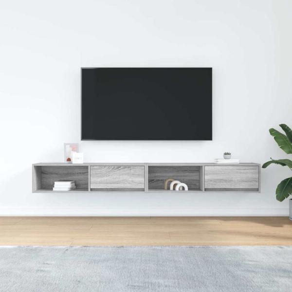 TV-Schränke 2 Stk. Grau Sonoma 100x31x25,5 cm Holzwerkstoff