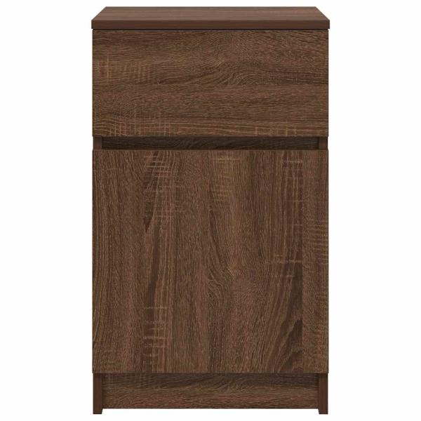 Nachttische 2 Stk. Braun Eichen-Optik 39x35x65 cm Holzwerkstoff