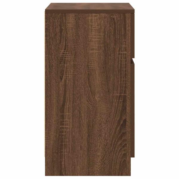 Nachttische 2 Stk. Braun Eichen-Optik 39x35x65 cm Holzwerkstoff