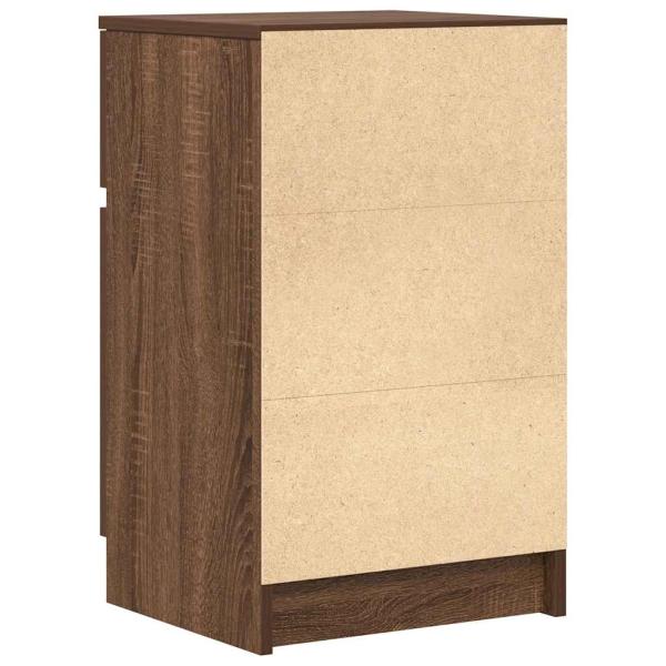 Nachttische 2 Stk. Braun Eichen-Optik 39x35x65 cm Holzwerkstoff