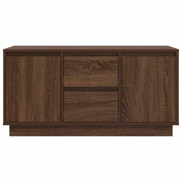 TV-Schrank mit LED-Leuchten Braun Eichen-Optik 100x41x50 cm