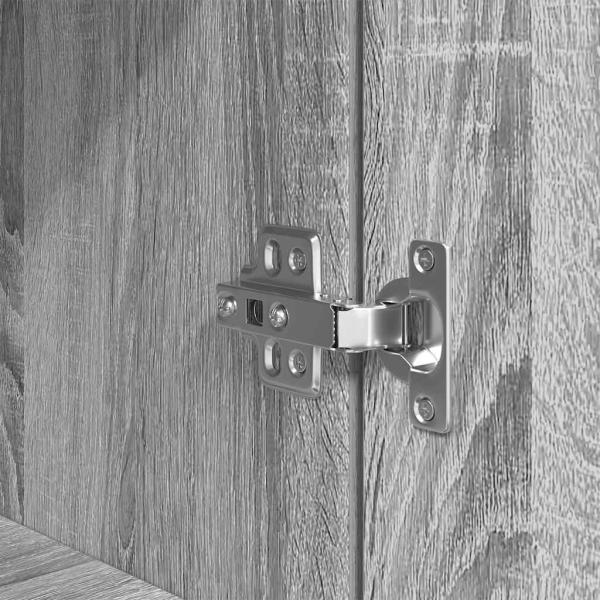 Nachttische 2 Stk. Grau Sonoma 39x35x65 cm Holzwerkstoff