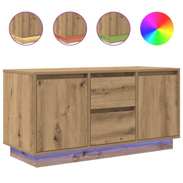 TV-Schrank mit LED-Leuchten Artisan-Eiche 100x41x50 cm
