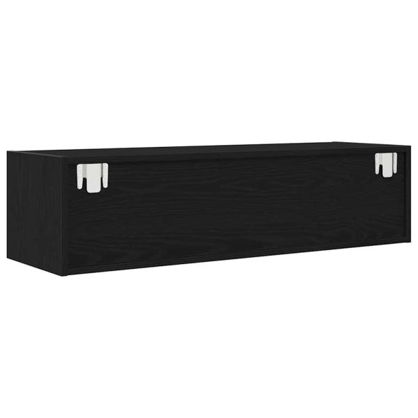 TV-Schrank Schwarz Eichen-Optik 100x31x25,5 cm Holzwerkstoff