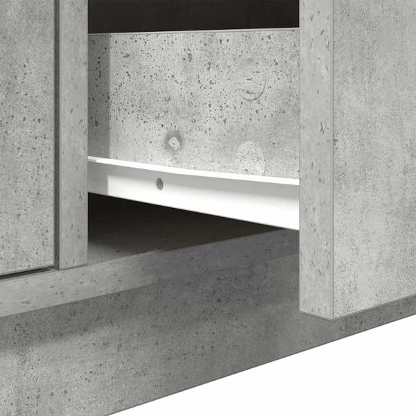 TV-Schrank mit LED-Leuchten Betongrau 100x41x50 cm