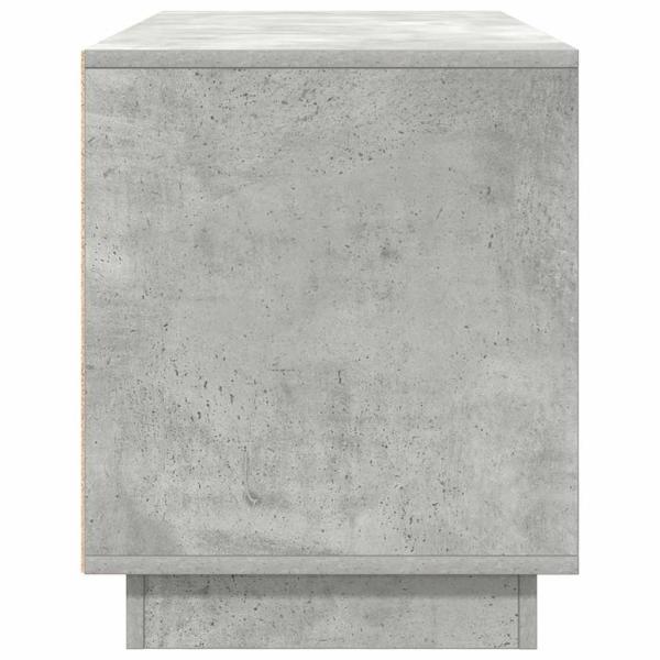 TV-Schrank mit LED-Leuchten Betongrau 100x41x50 cm