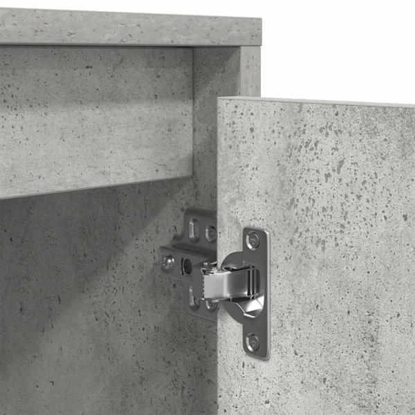 TV-Schrank mit LED-Leuchten Betongrau 100x41x50 cm