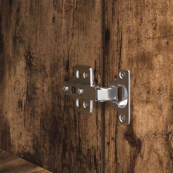 Nachttische 2 Stk. Räuchereiche 39x35x65 cm Holzwerkstoff