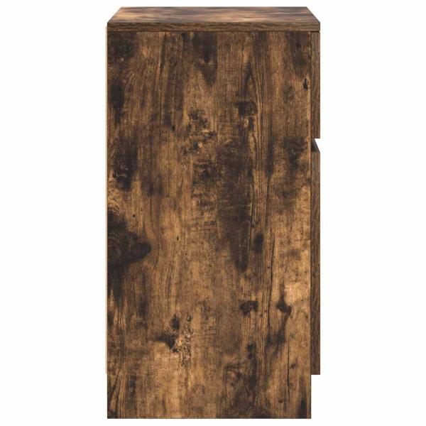 Nachttische 2 Stk. Räuchereiche 39x35x65 cm Holzwerkstoff