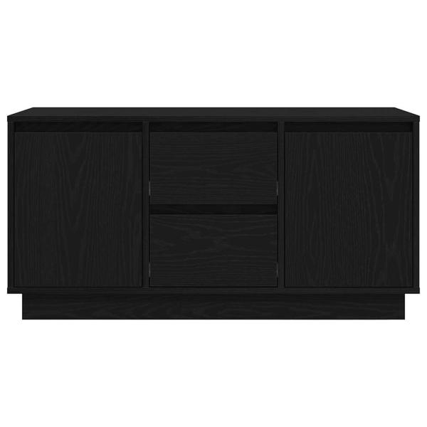 TV-Schrank mit LED-Leuchten Schwarz Eichen-Optik 100x41x50 cm