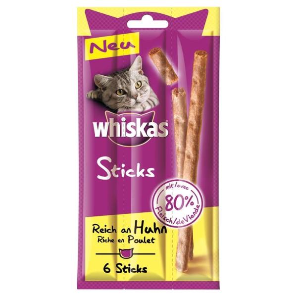 ARDEBO.de Whiskas Sticks Reich an Huhn 6St.