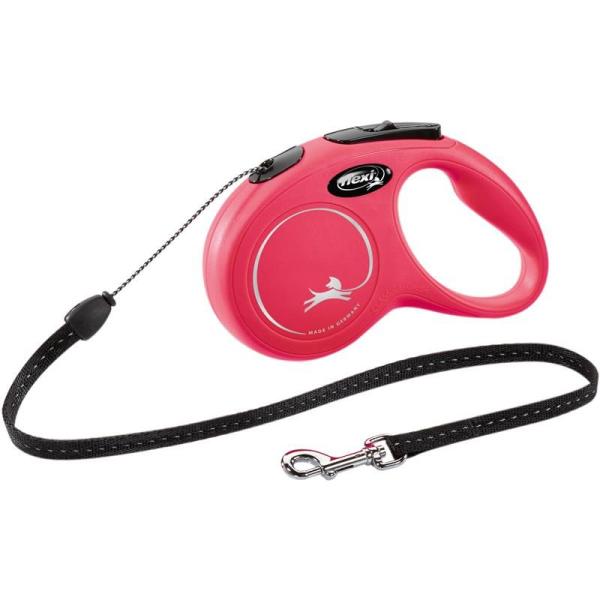 ARDEBO.de flexi Seil-Leine New Classic rot S 5 m