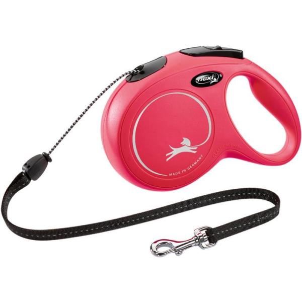 ARDEBO.de flexi Seil-Leine New Classic rot M 8 m