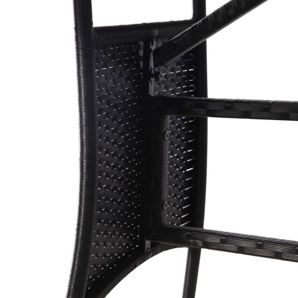 Gartentisch Schwarz 170x80x74 cm Poly Rattan