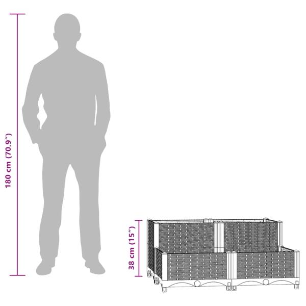 Hochbeet 80x80x38 cm Polypropylen
