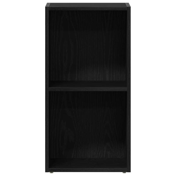 LP-Aufbewahrungsbox Schwarz Eichen-Optik 71x34x36cm