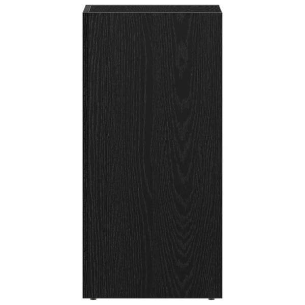LP-Aufbewahrungsbox Schwarz Eichen-Optik 71x34x36cm