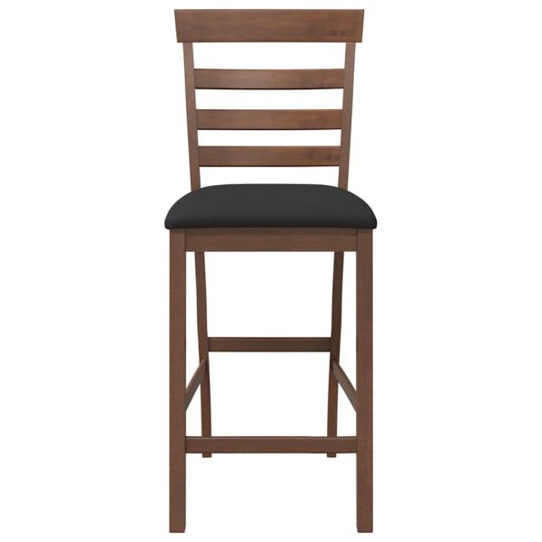 Barhocker mit Kissen 2 Stk. Braun Massivholz Gummibaum