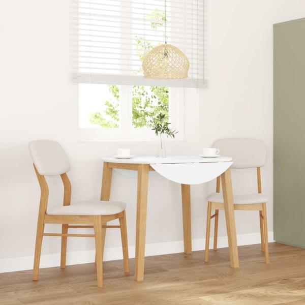 ARDEBO.de - Esszimmerstühle mit Kissen 2 Stk. Natur Massivholz Gummibaum