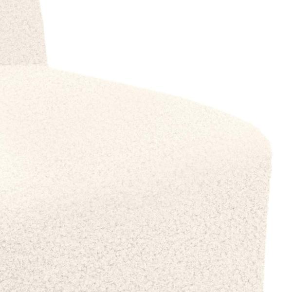 Sessel Creme 55 cm Stoff in Lammwolloptik
