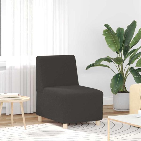 ARDEBO.de - Sessel Dunkelgrau 55 cm Stoff in Lammwolloptik