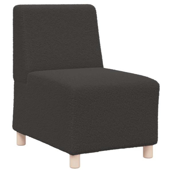Sessel Dunkelgrau 55 cm Stoff in Lammwolloptik