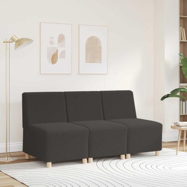 Sessel Dunkelgrau 55 cm Stoff in Lammwolloptik