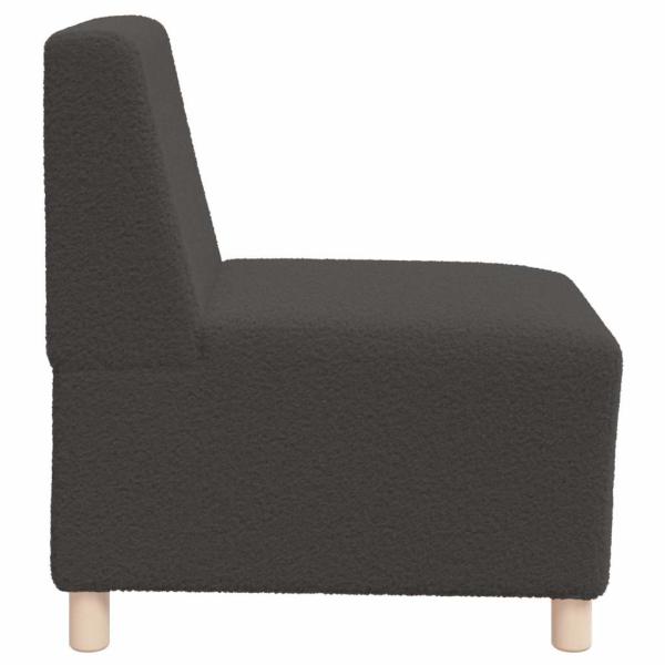 Sessel Dunkelgrau 55 cm Stoff in Lammwolloptik