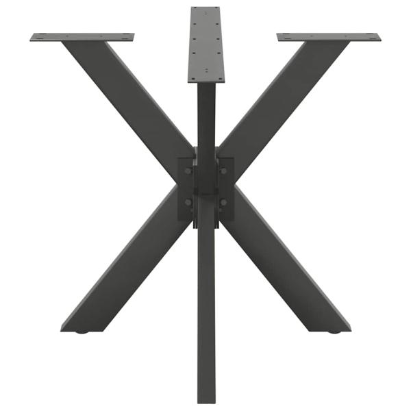 ARDEBO.de - Esstischbein in Spinnenform Anthrazit 85x85x(72-73) cm Stahl
