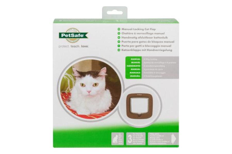 PetSafe Katzenklappe mit manueller Verriegelung braun