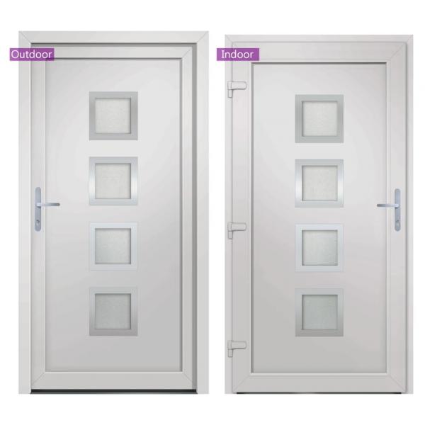 Haustür Weiß 98x208 cm PVC