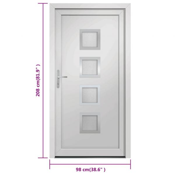 Haustür Weiß 98x208 cm PVC