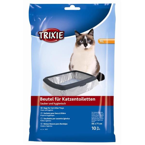 ARDEBO.de Trixie Katzentoilettenbeutel, XL: bis 56 × 71 cm, 10 St.