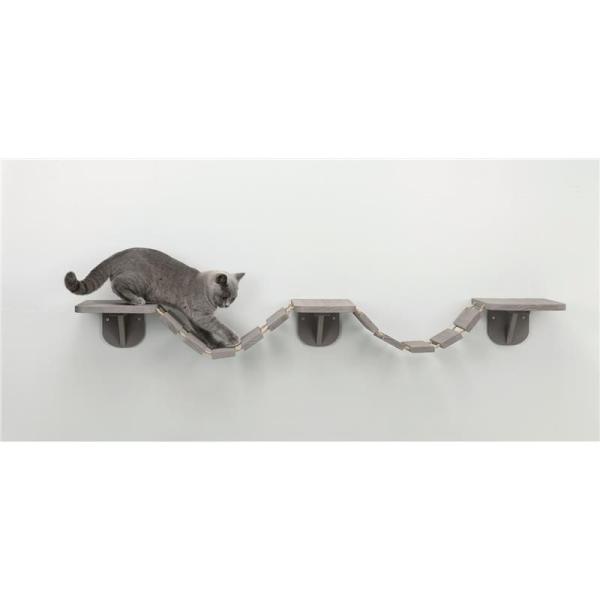 ARDEBO.de Trixie Kletterleiter zur Wandmontage taupe 150 × 30 cm