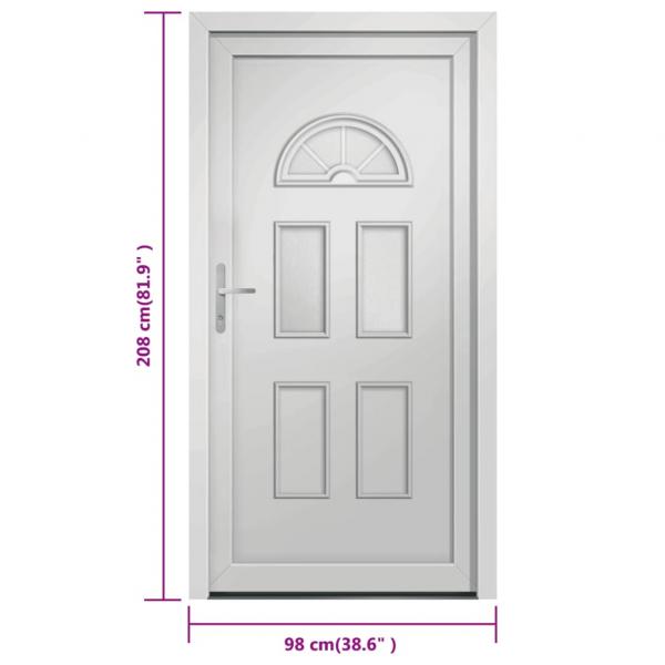 Haustür Weiß 98x208 cm PVC
